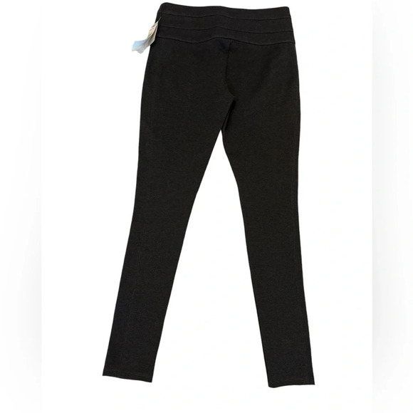 JOLT Ponte Knit Dark Heathered Super Stretchy Accented Waist Grey Leggin… - Picture 2 of 5